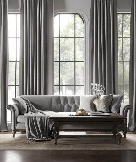 Dokulu Desenli Kaliteli Fon Perde Modelleri